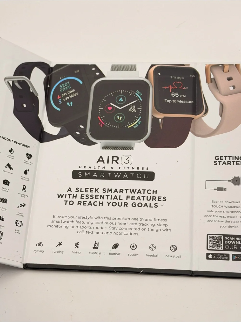 ITouch Air 3, Pink/Rose Gold, New, Fitness tracker
